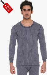 Vimal Jonney Pack Of 2 Grey Solid Thermal Tops men