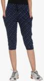 Vimal Navy Blue Printed Capri women