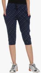 Vimal Navy Blue Printed Capri women