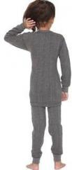 Vimal Premium Blended Grey Thermal Top&Bottom Set For Girls