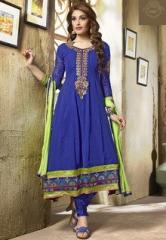 Viva N Diva Embroidered Blue Dress Material women