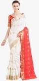 Viva N Diva White Printed Saree Women