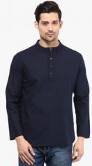 Vivid India Blue Solid Kurta men