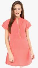 Vvine Peach Solid Tunic women