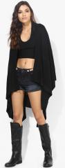 W Black Solid Shrug women