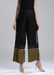 W Black Striped Wide Leg Palazzos women