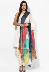 W Multicoloured Printed Dupatta women