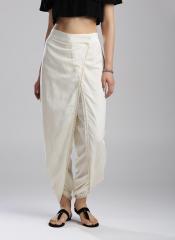 W Off White Solid Salwar women