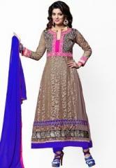 We-desi Grey Embroidered Dress Material women