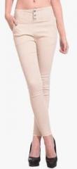 Wild Hawk Beige Solid Jeggings women