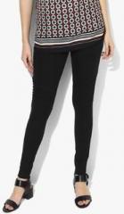 Wills Lifestyle Black Solid Jeggings women