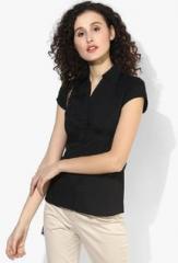 Wills Lifestyle Black Solid Shirt women