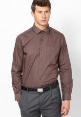 Wills Lifestyle Brown Formal Shirts men