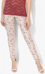 Wills Lifestyle Multicoloured Printed Slim Fit Chinos women