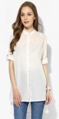 Wills Lifestyle Off White Solid Tunic women