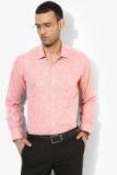 Wills Lifestyle Pink Self Design Slim Fit Formal Shirt men