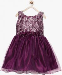 Winakki Purple Embellished Party Dress girls