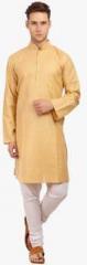 Wintage Beige Solid Kurta Pyjama men