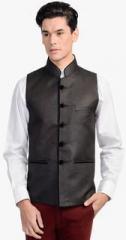 Wintage Black Solid Waistcoat men