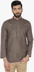 Wintage brown Solid Straight Kurta men