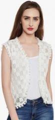 Wisstler Off White Solid Shrug women