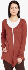 Wisstler Rust Self Design Shrug women