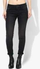 Wrangler Black Mid Rise Skinny Jeans women