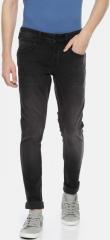 Wrangler Black Slim Fit Low Rise Clean Look Jeans men