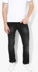 Wrangler Black Washed Low Rise Slim Fit Jeans men