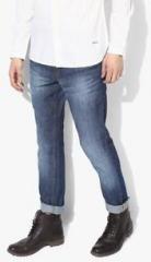 Wrangler Blue Mid Rise Regular Fit Jeans men