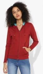 Wrangler Red Solid Hoodie women