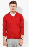 Wrangler Red V Neck Sweater Men