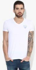 Wrangler White V Neck T Shirt men