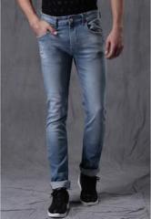 Wrogn Blue Mid Rise Skinny Fit Jeans men