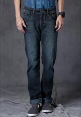 Wrogn Blue Washed Regular Fit Jeans men