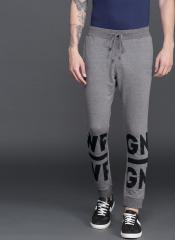 Wrogn Grey Printed Joggers men