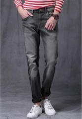 Wrogn Grey Washed Slim Fit Jeans men