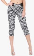 Xblues Black Printed Capri women