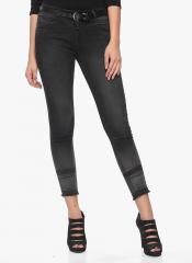 Xblues Black Washed Mid Rise Skinny Fit Jeans women