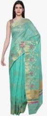 Xclusive Chhabra Aqua Blue Printed Saree women