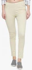 Xpose Cream Solid Jeggings women