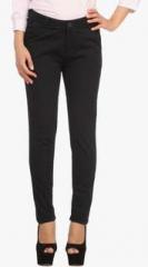 Xpose High Rise Black Solid Chinos women