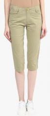 Xpose Khaki Solid Capri women