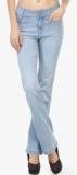 Xpose Light Blue Embroidered Mid Rise Regular Fit Jeans women