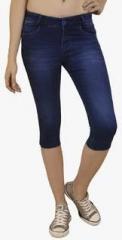 Xpose Navy Blue washed Capris women