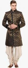 Yepme Black Printed Sherwani men