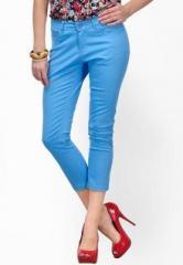 Yepme Blue Solid Capri women