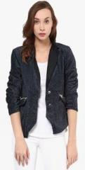 Yepme Charcoal Grey Solid Summer Jacket women