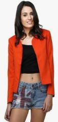 Yepme Orange Solid Blazer women