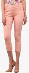 Yepme Peach Solid Capri women